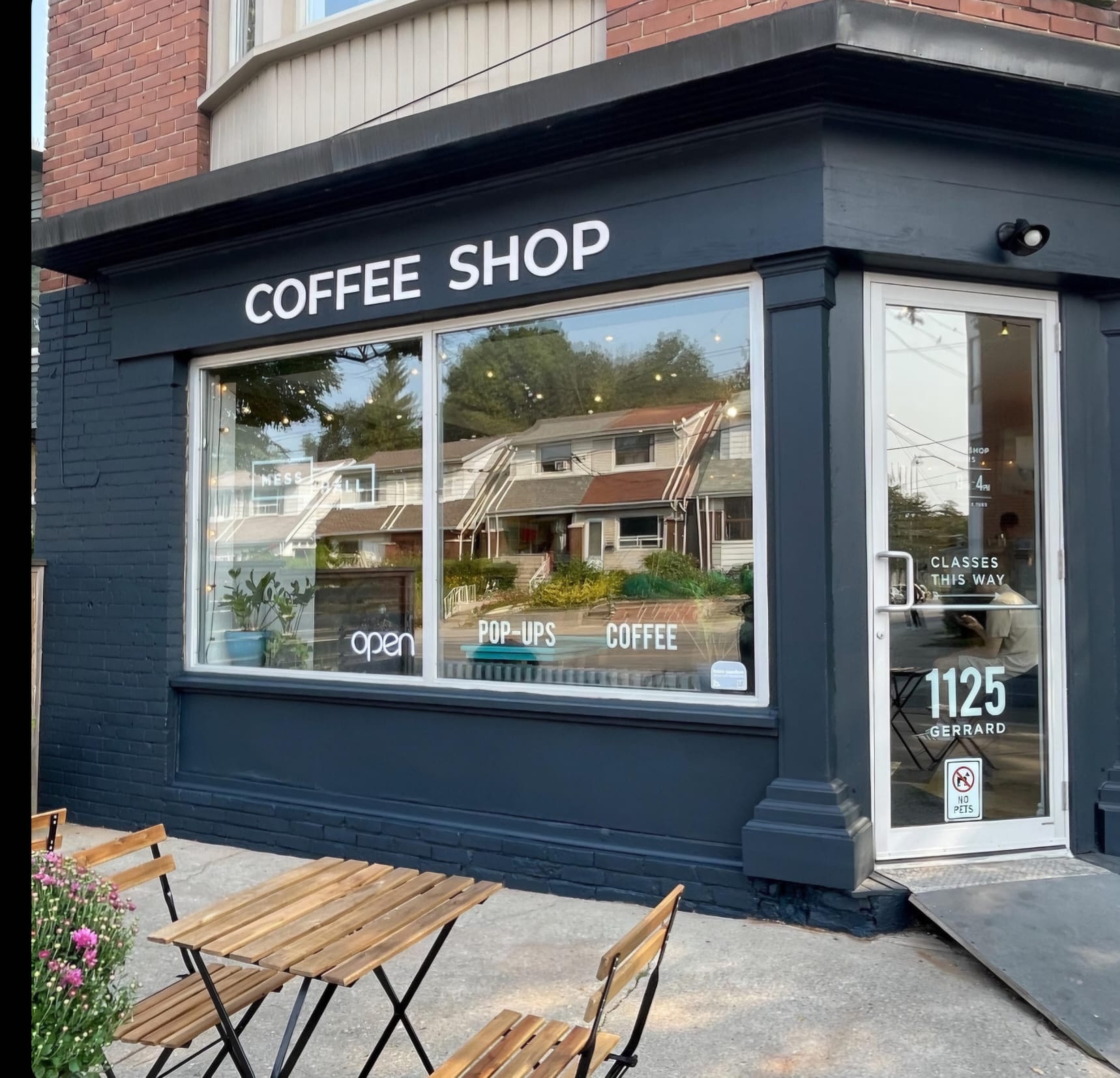 Coffee Shop dimensional storefront lettering