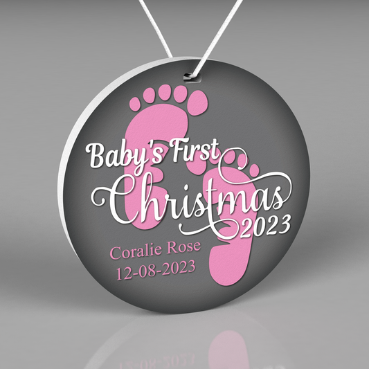 Baby First Christmas Ornament,  2023 Christmas Tree Ornament, Personalized Christmas Tree Ornaments, First Christmas, Christmas Decoration