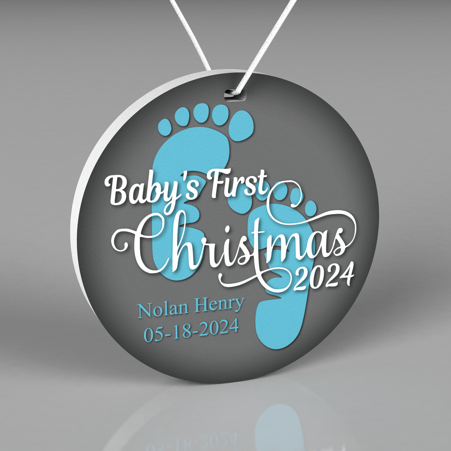 Baby First Christmas Ornament,  2024 Christmas Tree Ornament, Personalized Christmas Tree Ornaments, First Christmas, Christmas Decoration