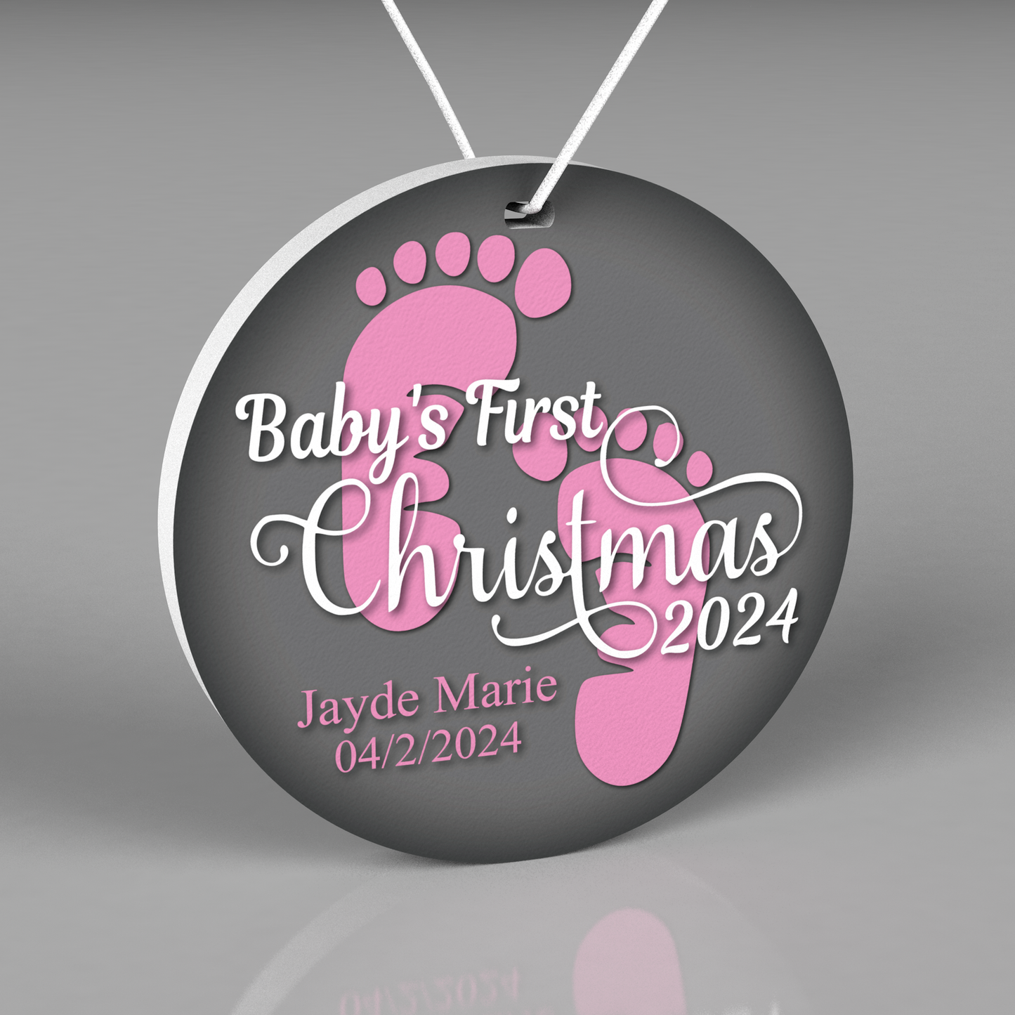 Baby First Christmas Ornament,  2024 Christmas Tree Ornament, Personalized Christmas Tree Ornaments, First Christmas, Christmas Decoration