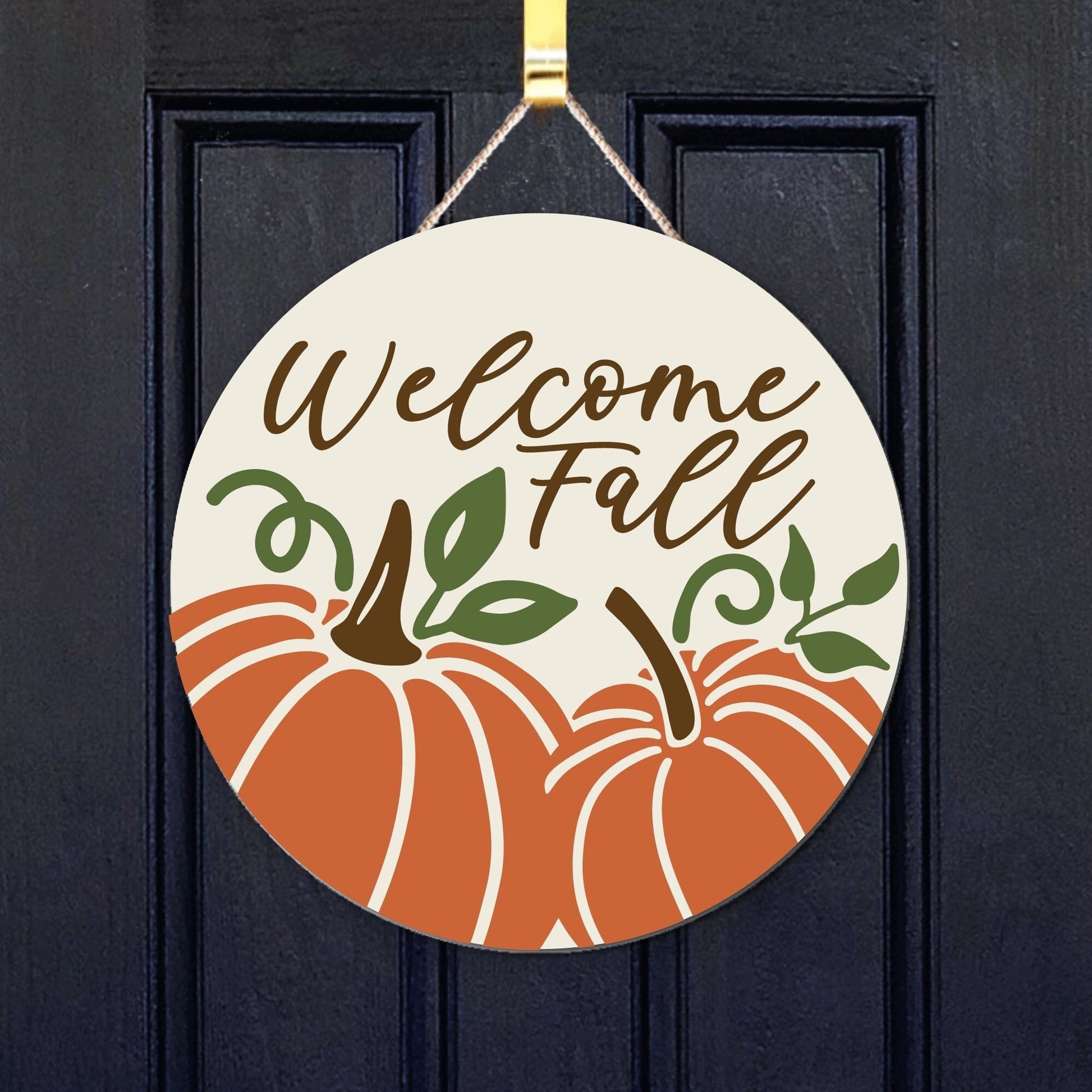 Welcome Fall Door Sign, Door Hanger, Halloween Home Decor, Autumn Home Decor, Front Door Art, Home Decor