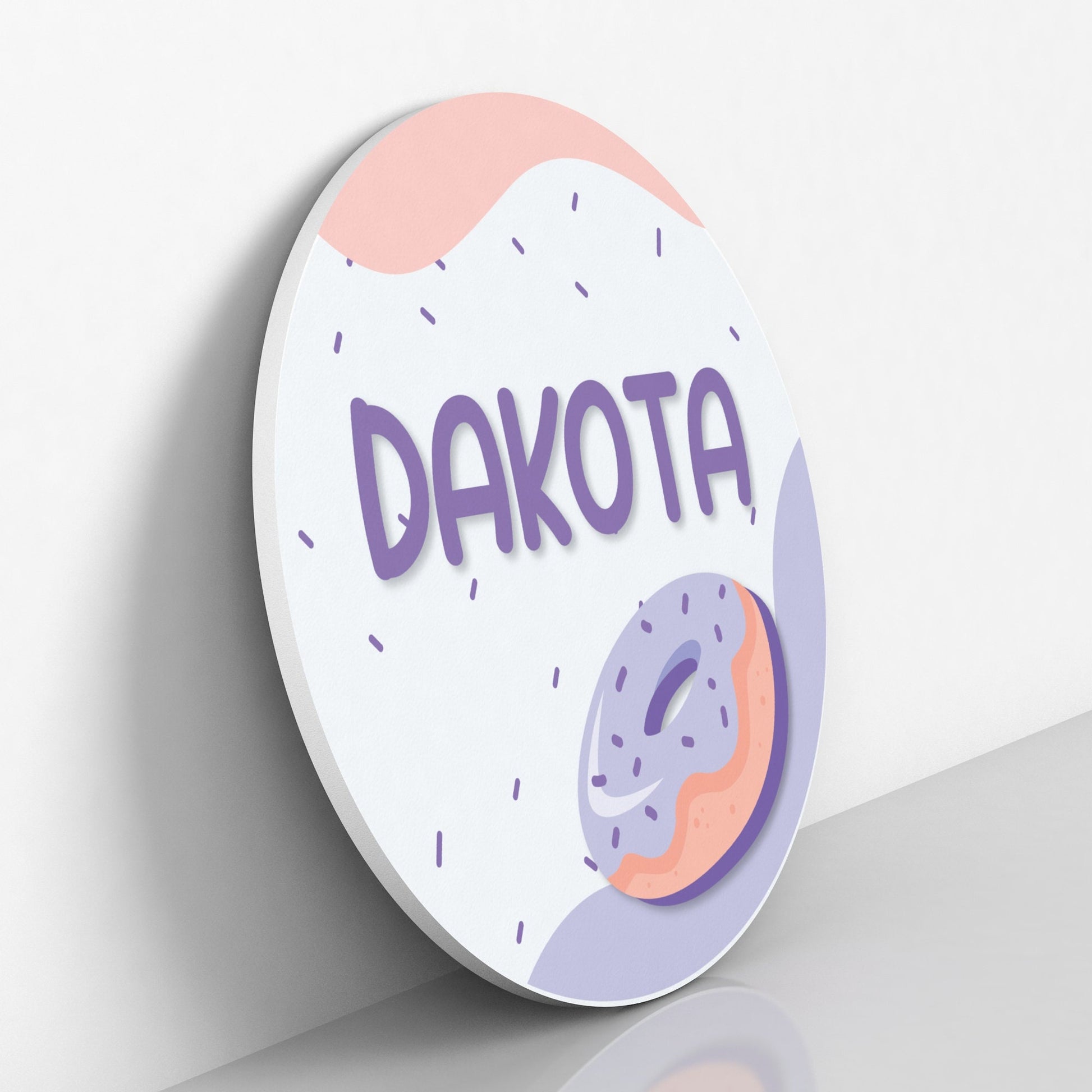 Kids Name Sign,  Personalized Wall Decor, Nursery Wall Art. Donut Name Sign