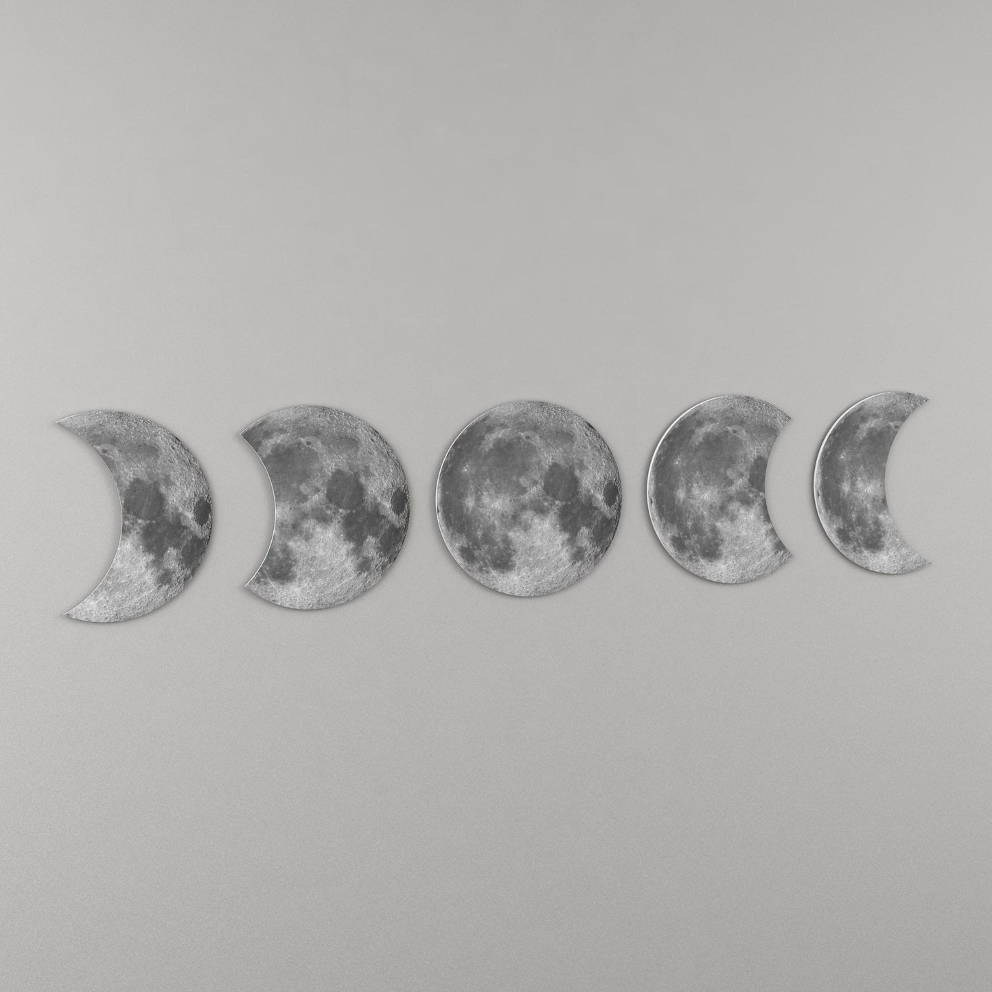 Moon Phases Wall Decor | Bedroom Wall Decor | Lunar Cycle Set of 5 | Crescent Moon Wall Art Set | Lunation Decor