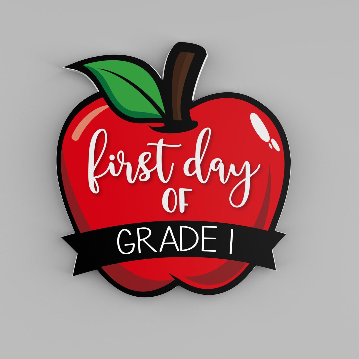 Personalized First Day of School Sign - Reusable Back to School Sign - Chalkboard Style Sign - Apple