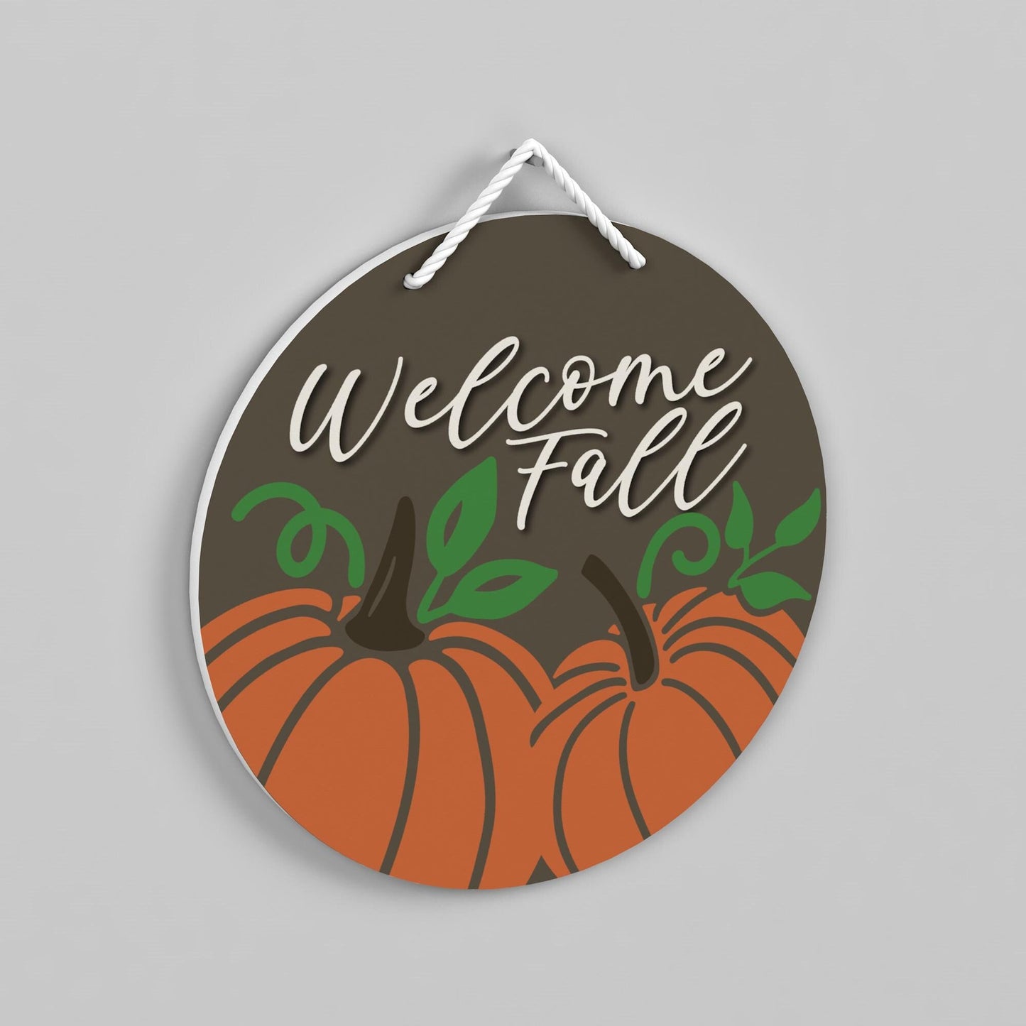 Round Halloween and Fall Door Sign, Door Hanger, Fall Home Decor, Autumn Home Decor, Front Door Art, Home Decor