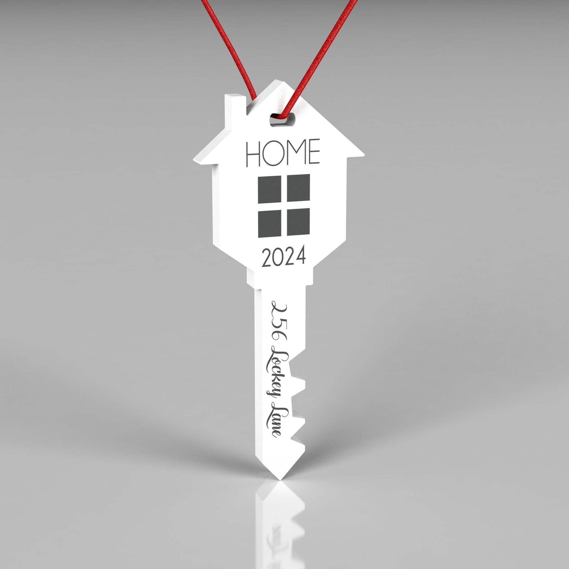 2024 Home Christmas Ornament, Personalized Ornament, Key Shape Christmas Ornament, Housewarming Gift