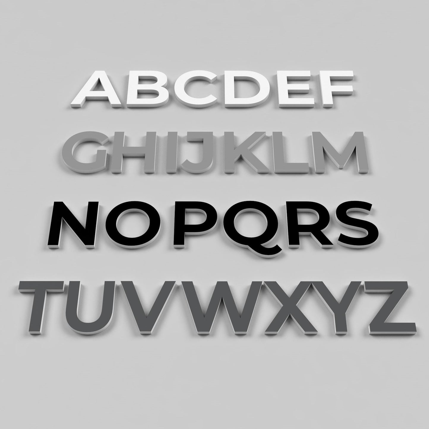 Gym Wall Letters “Nobody Cares Work Harder” — PVC Letters — Home Gym / Fitness Studio / Workout Room Motivational Sign