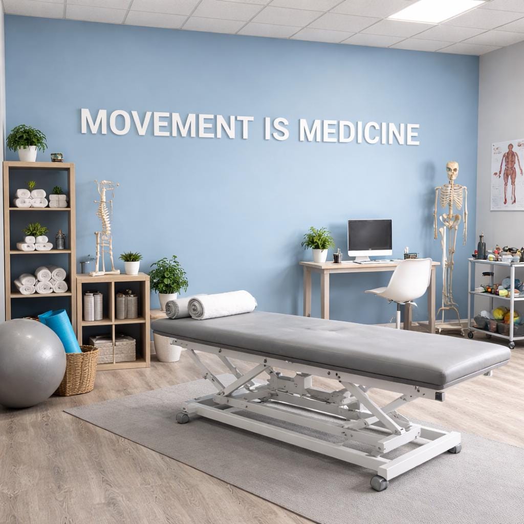 Movement Is Medicine Wall Sign, 3D Gym PVC Letters, Physiotherapy Decor, Fitness Studio Sign, Rehab Clinic Quote