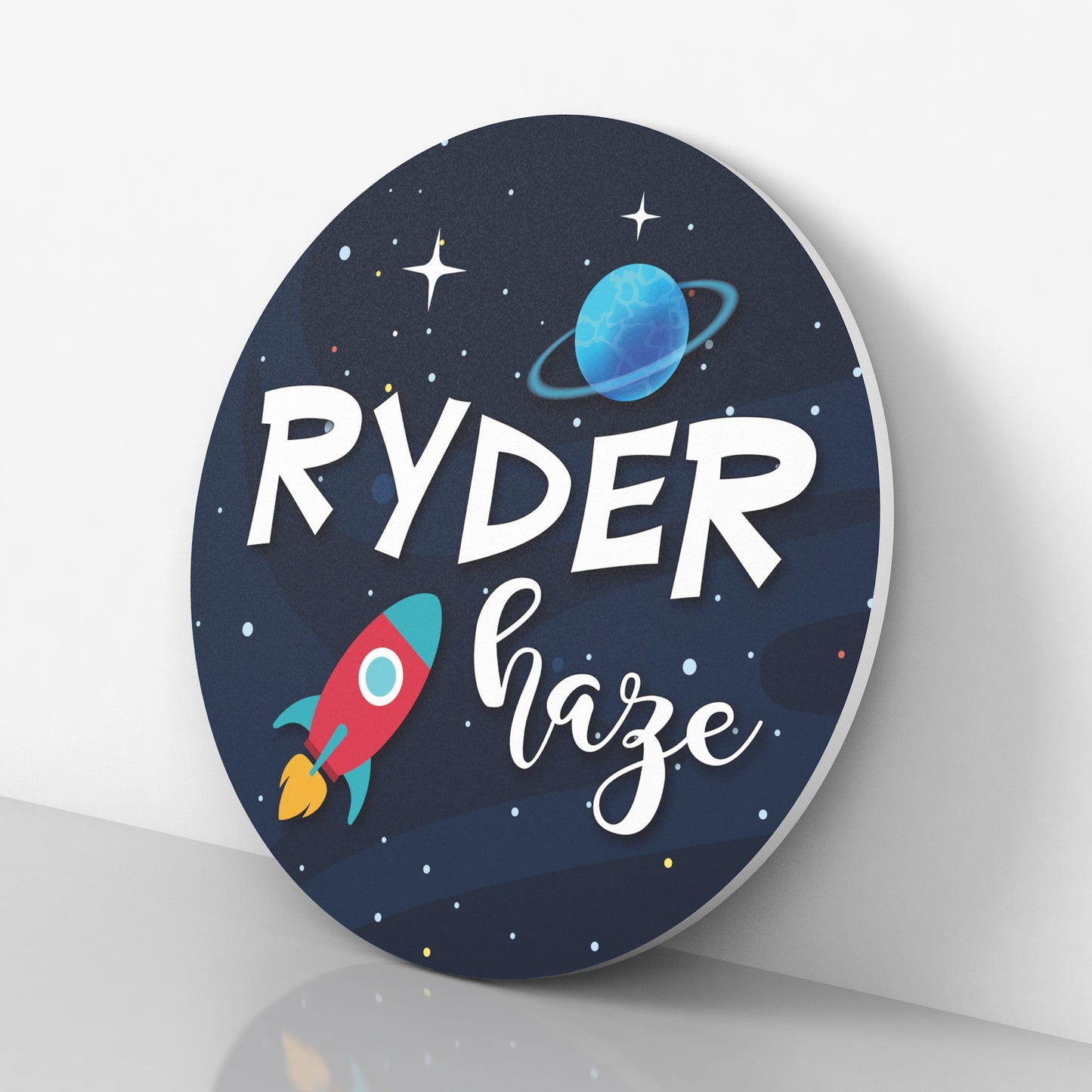Personalized Name Signs for Kids Room Space Theme - Outer Space Name Sign for Nursery