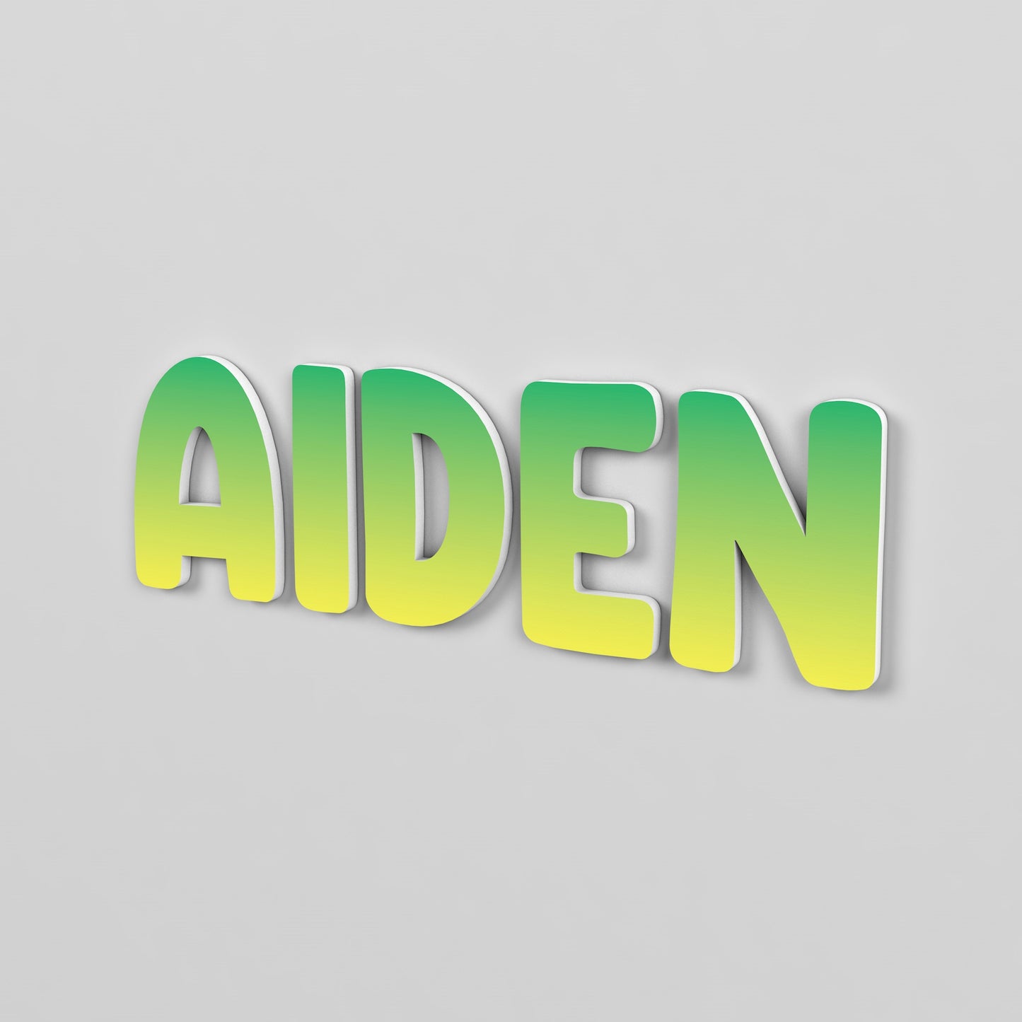 Name Sign with Individual Letters and Gradient Pattern