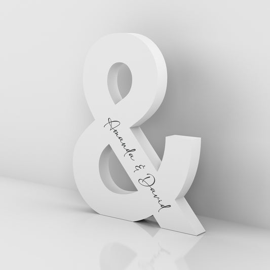 Personalized Ampersand Free Standing - Ampersand Decor- Wedding and Anniversary Gift Ideas