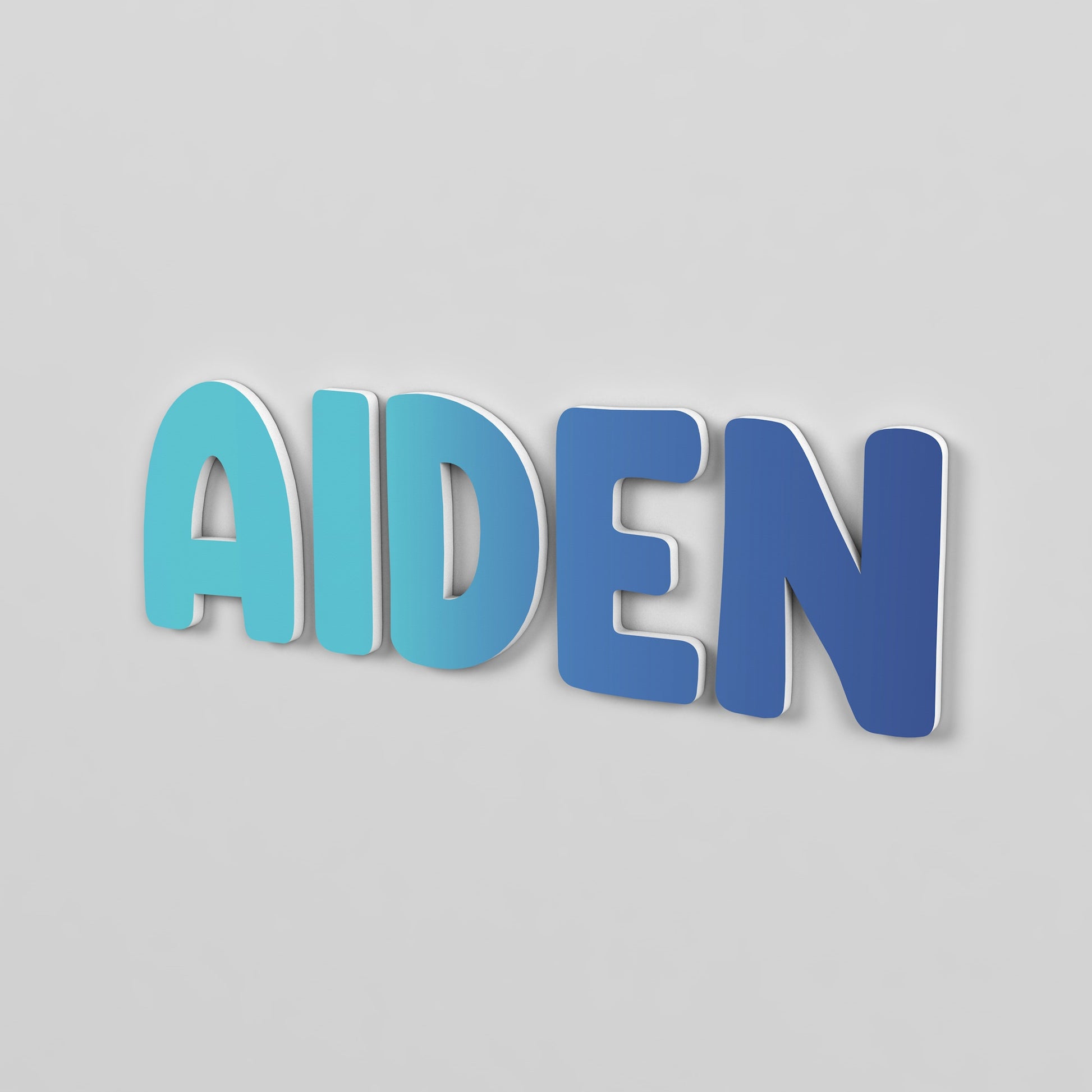 ersonalized nursery name sign in custom lettering, 3D PVC wall decor for baby or kids bedroom