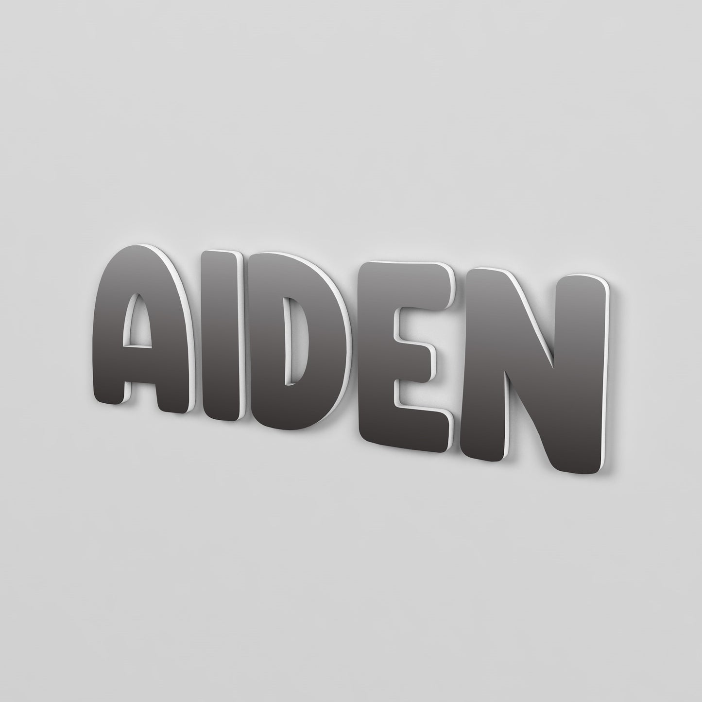 personalized nursery name sign in custom lettering, 3D PVC wall decor for baby or kids bedroom