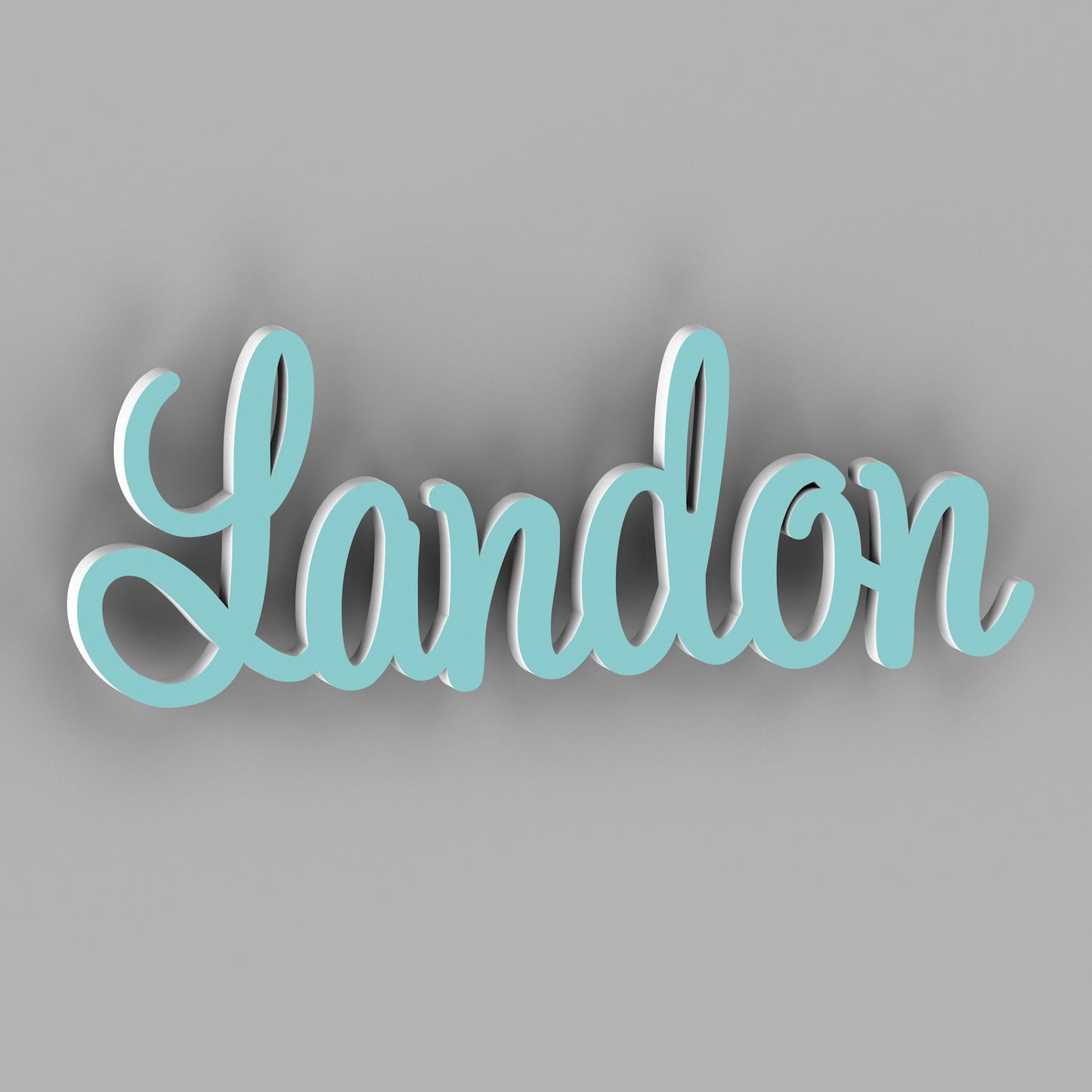 Personalized nursery name sign in custom lettering, 3D PVC wall decor for baby or kids bedroom