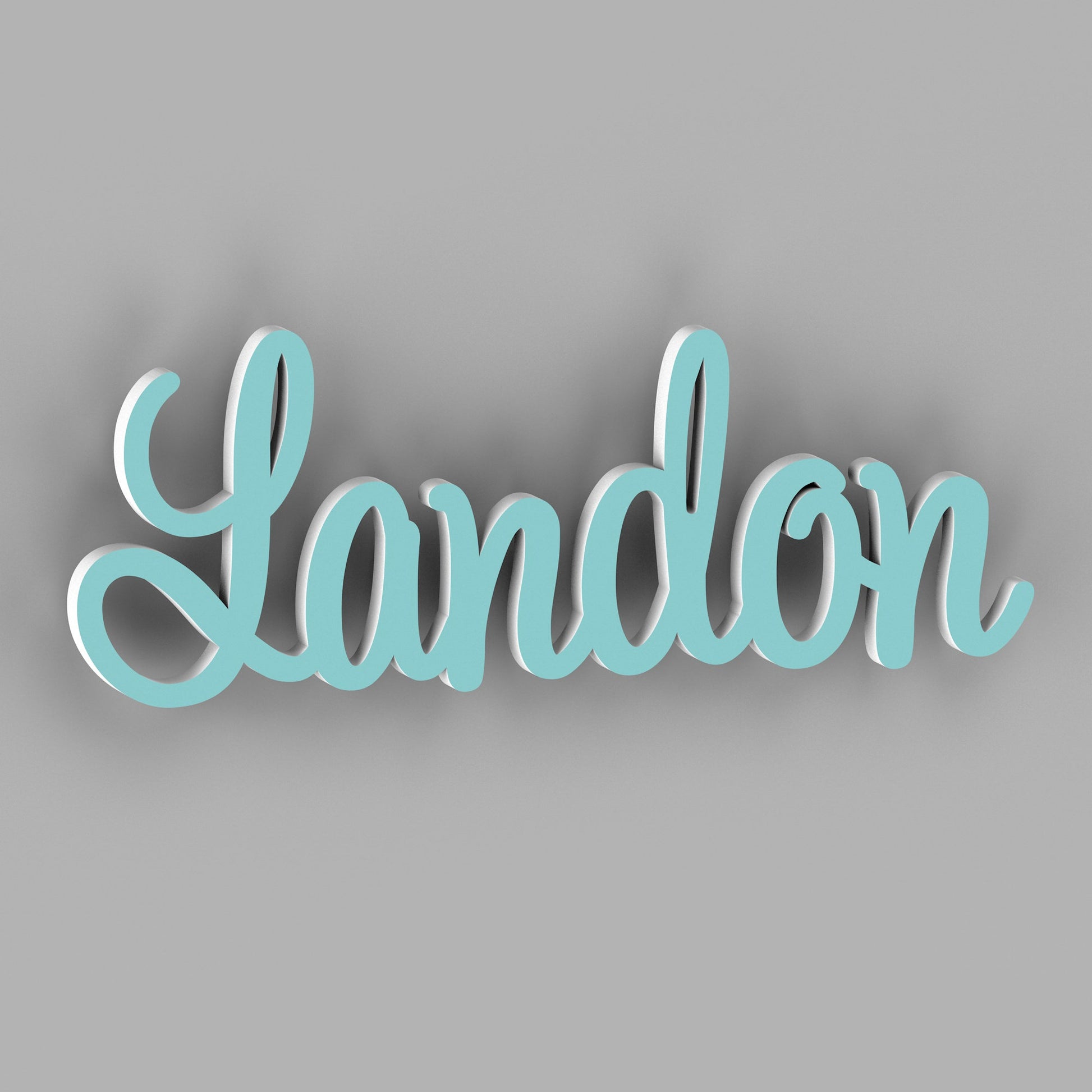 Personalized nursery name sign in custom lettering, 3D PVC wall decor for baby or kids bedroom