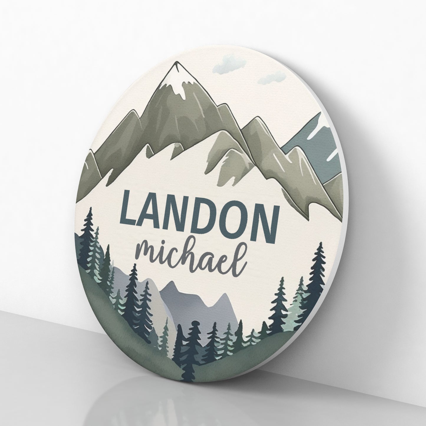Woodland Nursery Name Sign - Mountain Nursery Decor - Personalized Name Sign for Kids and Babys