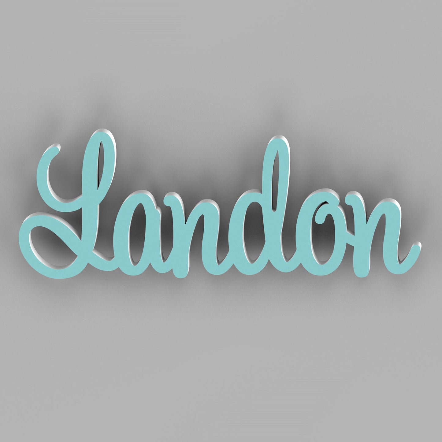 Personalized nursery name sign in custom lettering, 3D PVC wall decor for baby or kids bedroom