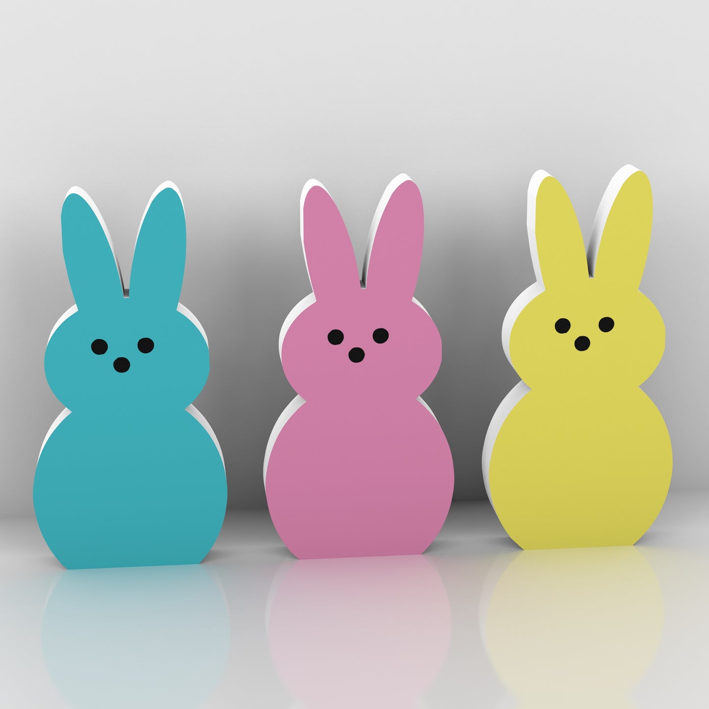 Easter Peeps Decorations - Set of 3 - Easter Tiered Tray Decor - Freestanding Peeps for Easter