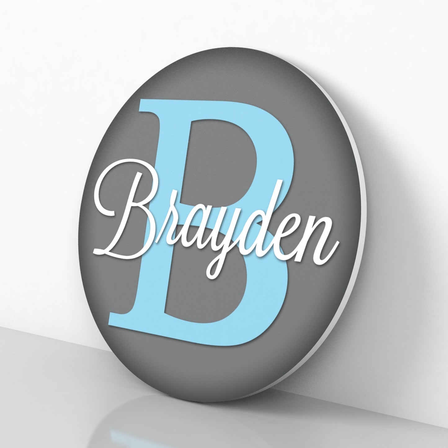 Round Name Sign for Nursery - Personalized Gift for New Baby - Nursery Wall Sign - Custom Name Sign for Kids Rooms
