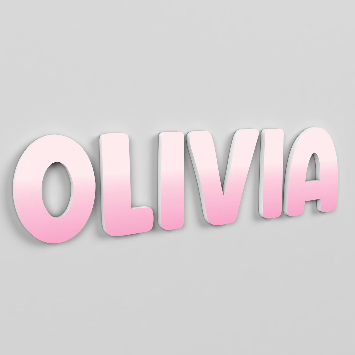 Custom PVC name sign for nursery, minimalist baby room wall decor