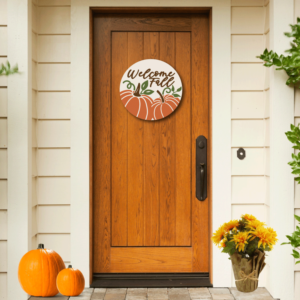 Welcome Fall Sign - Door or Wall Hanger
