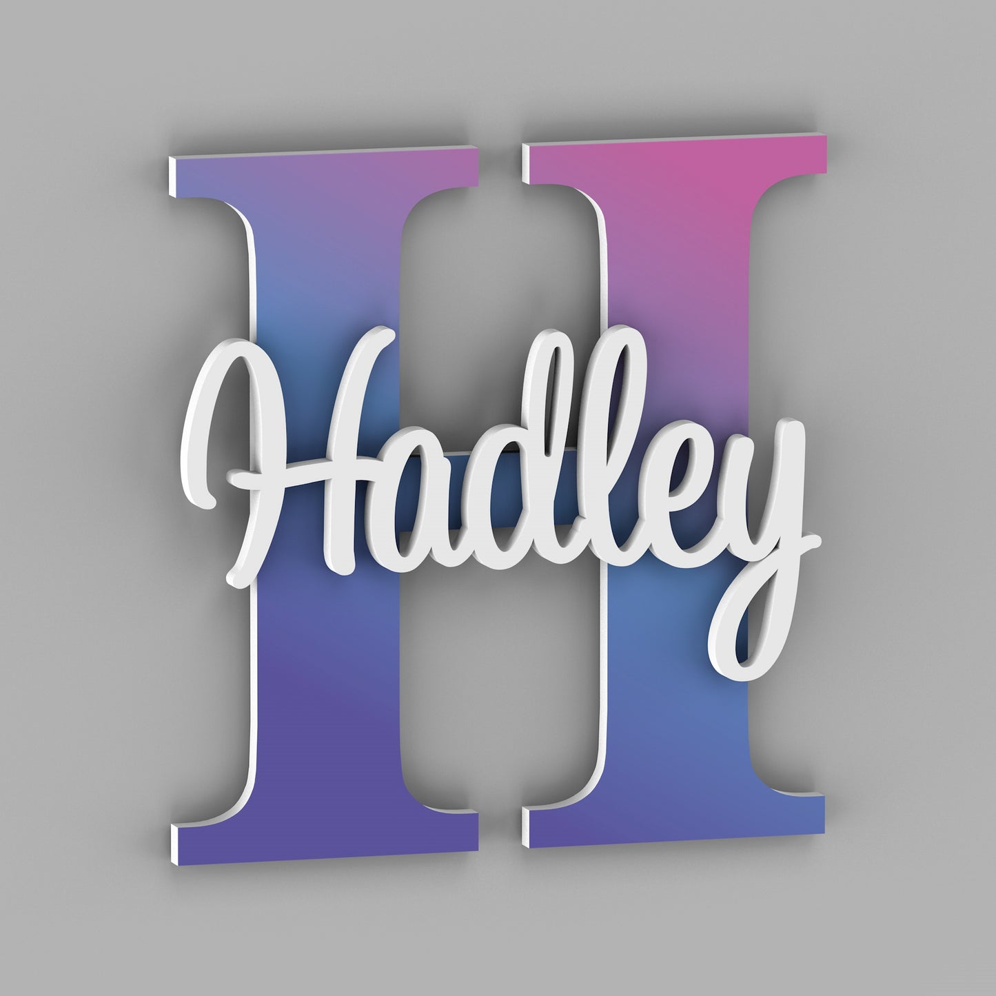 Ombre Fade Name sign with Capital Letter