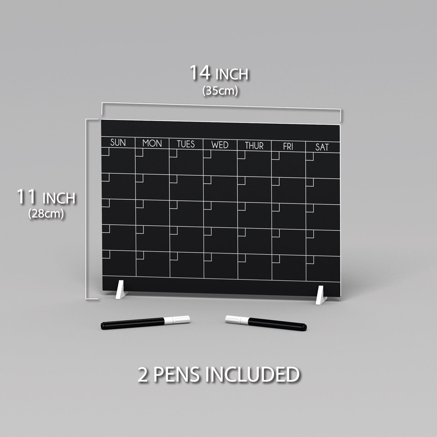 Liquid Chalk Calendar | Free-Standing Chalkboard Calendar | Erasable