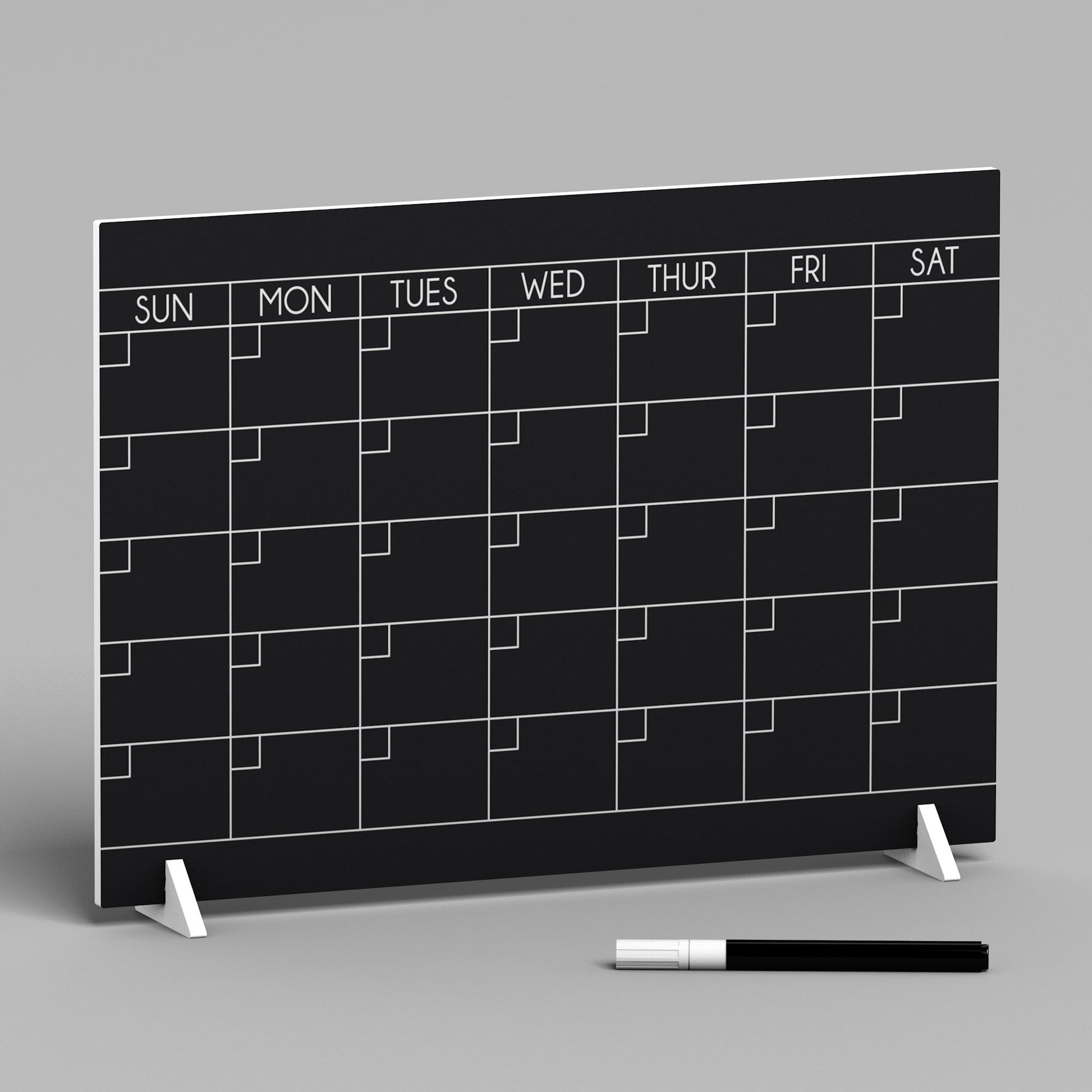 Liquid Chalk Calendar | Free-Standing Chalkboard Calendar | Erasable