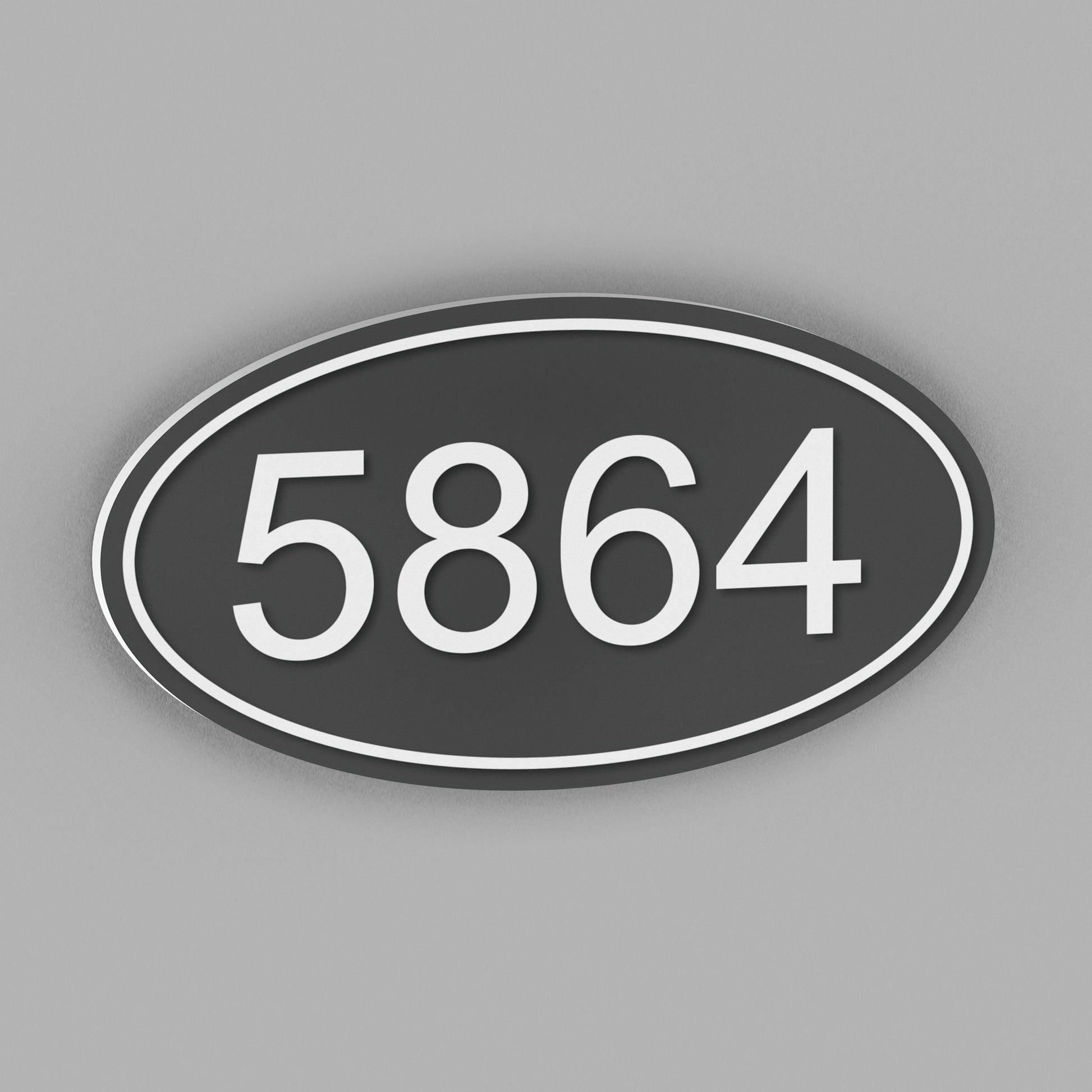 Modern House Numbers Plaque, Address Sign