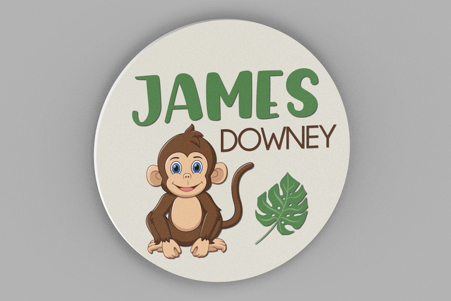 Personalized Nursery Name Sign, Monkey Theme Nursery Wall Decor, Nursery Wall Art, Jungle Theme