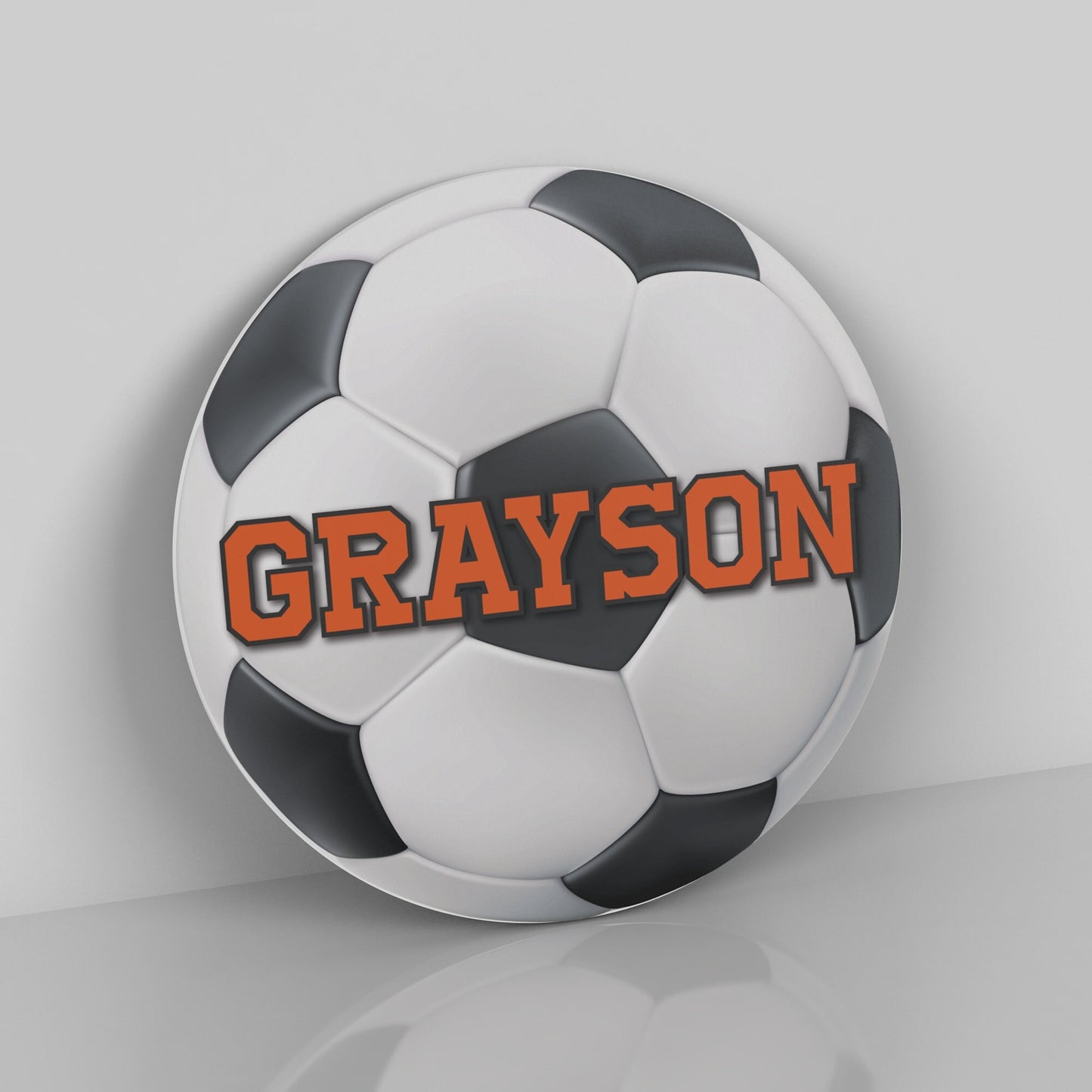 Personalized Soccer Ball Sign - Round Name Sign - Soccer Decor - Sports Room Decor
