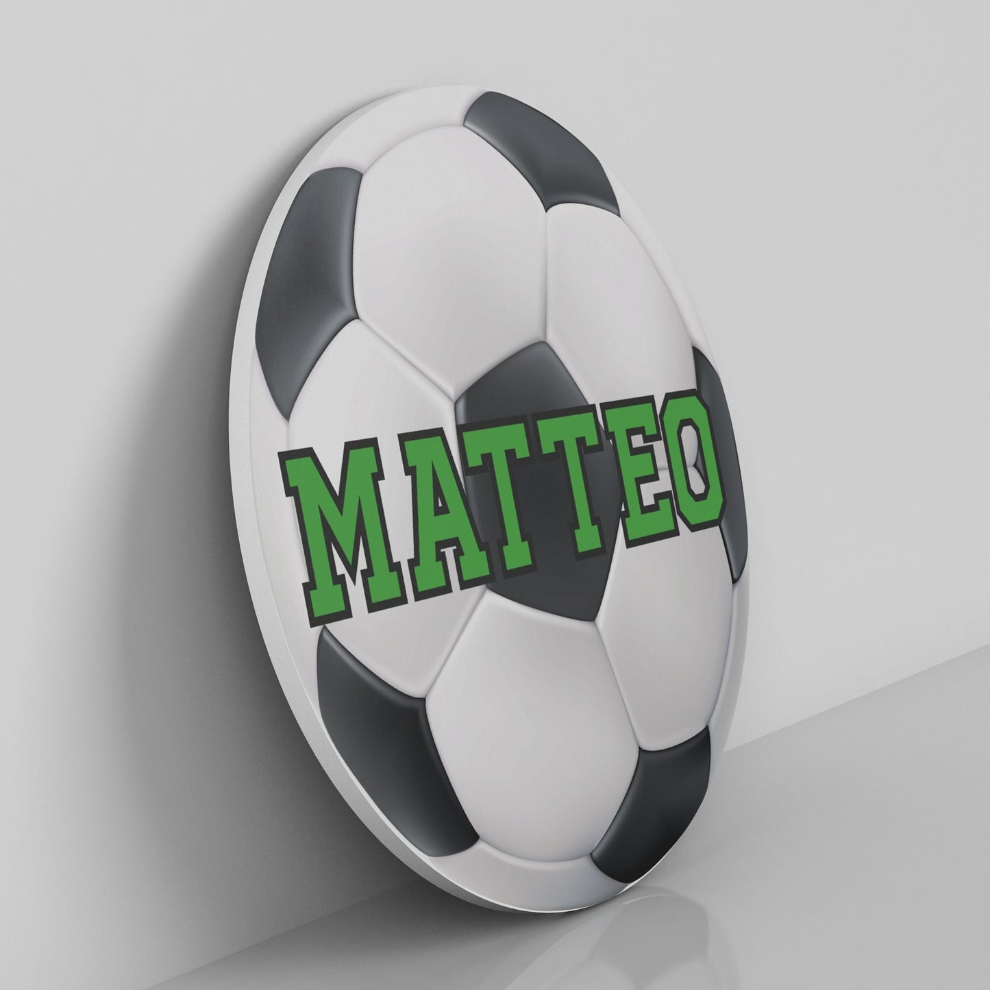 Personalized Soccer Ball Sign - Round Name Sign - Soccer Decor - Sports Room Decor