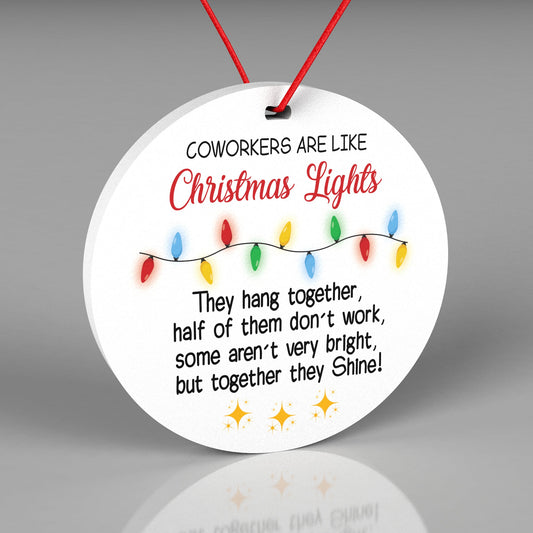Coworkers Ornament, Office Gift Ornament, Ornament with gift box