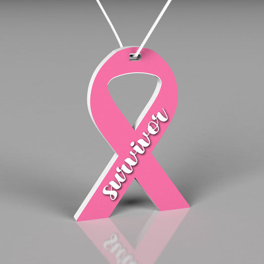 Breast Cancer Survivor Christmas Ornament - I Survived Cancer Ornament, Pink Ribbon Ornament -Encouragement Gift Cancer Fighter